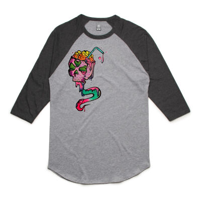 Suck My Brains 3/4 length sleeve top by Silent Goat Thumbnail